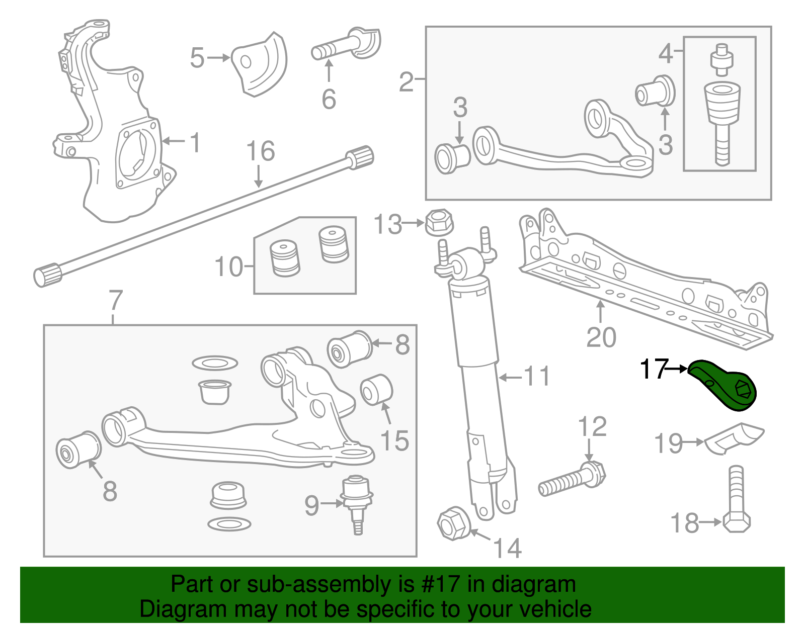 Torsion Bar Adjust Arm - GM (84461807)