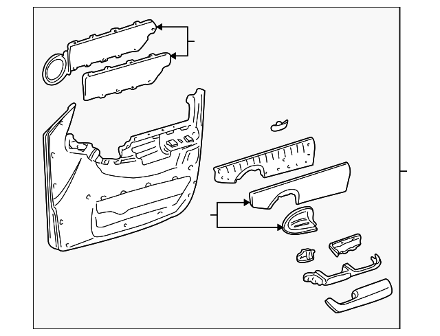 Panel Assembly, Front S/D Tr           <Use 1C5M*Gray - GM (88981829)