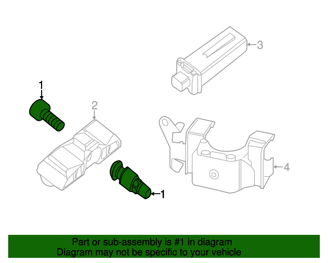 20142022 BMW Tire Pressure Monitoring System Sensor Valve Assembly 36106876673 XportAuto