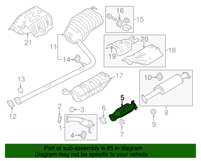 289502G320 Catalytic Converter 20112018 Kia Optima Kia.Parts Store