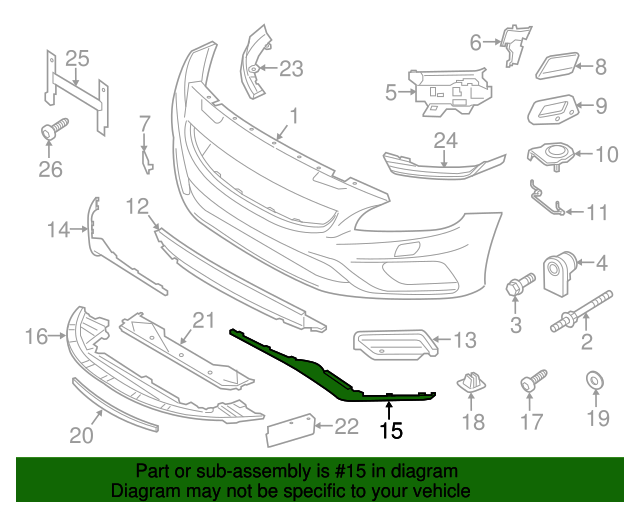 31383138 - Bumper Trim 2014-2018 Volvo | AutoNationParts.com