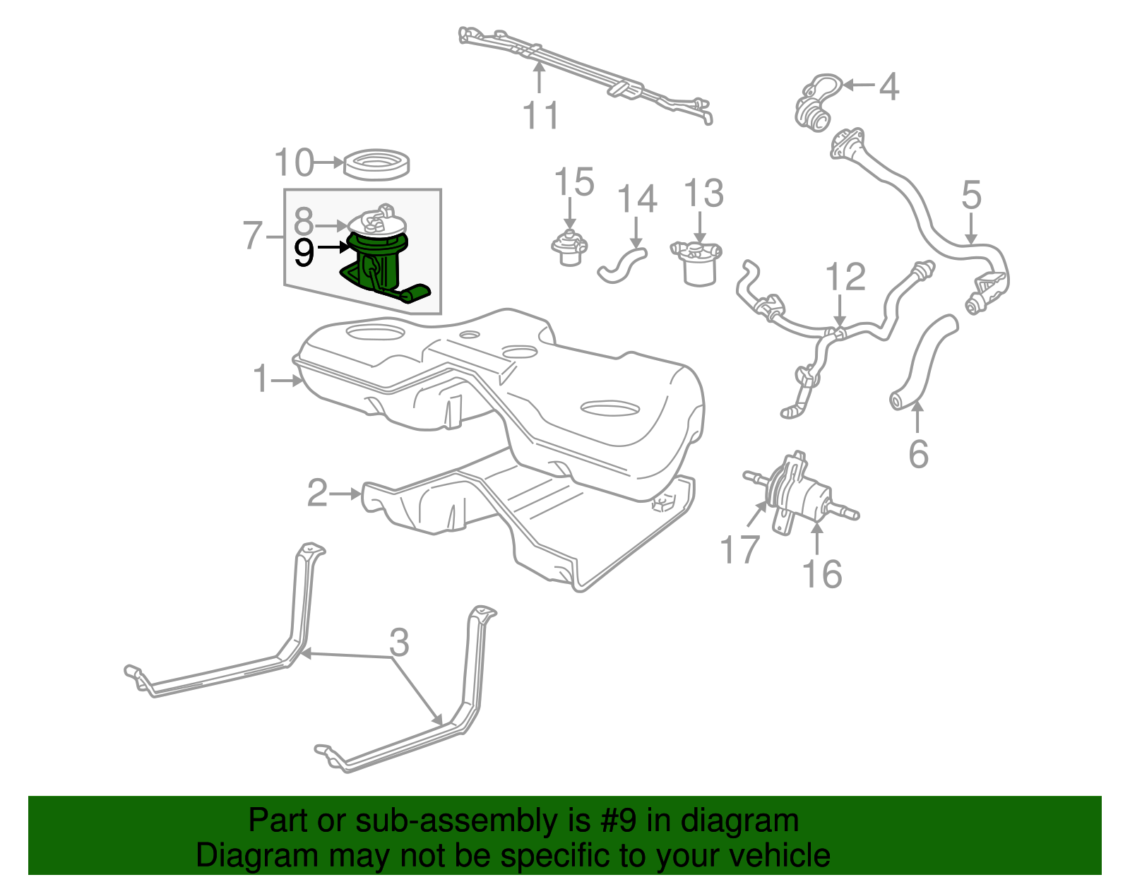 Fuel Sender Unit Gasket - Ford (XW4Z-9276-AB)