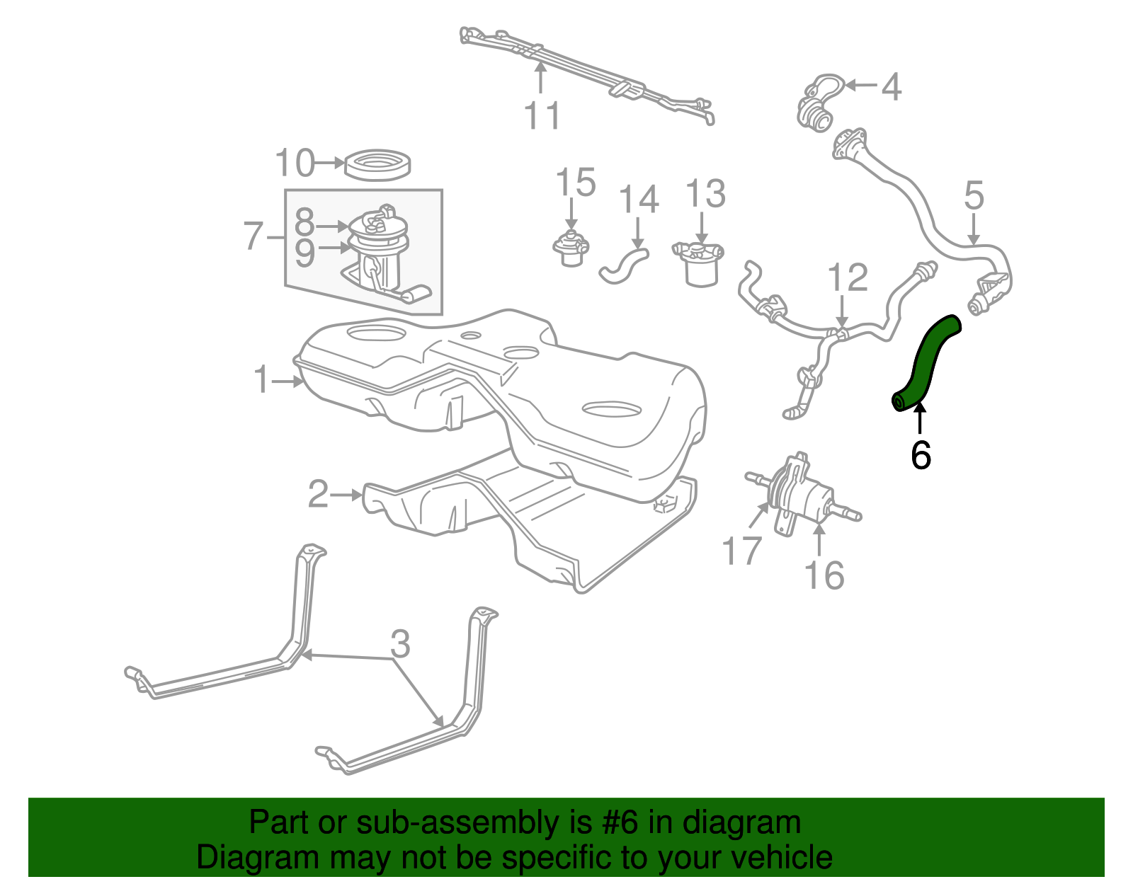 Filler Hose - Ford (XW4Z-9047-AC)
