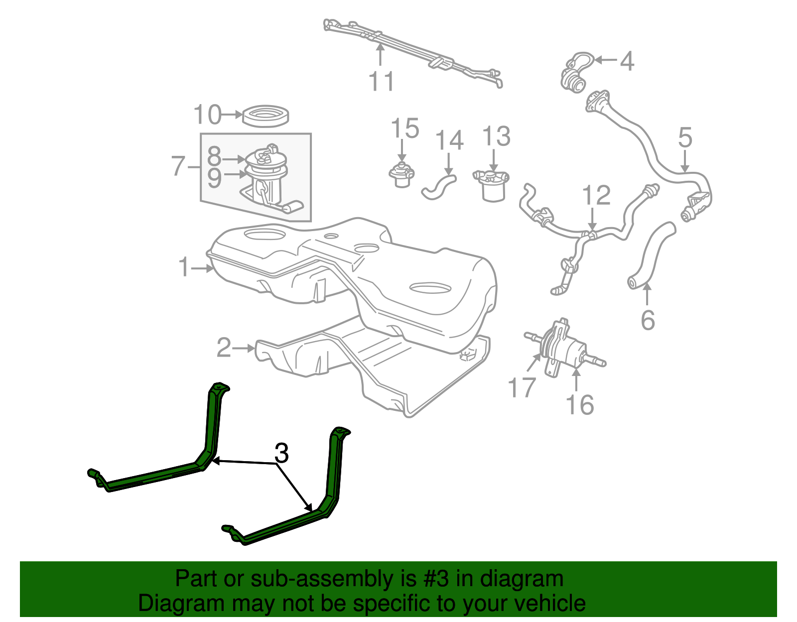 Support Strap - Ford (XW4Z-9092-AB)