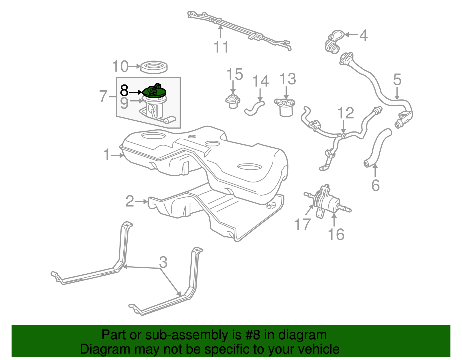 Fuel Gauge Sending Unit - Ford (XW4Z-9275-AA)