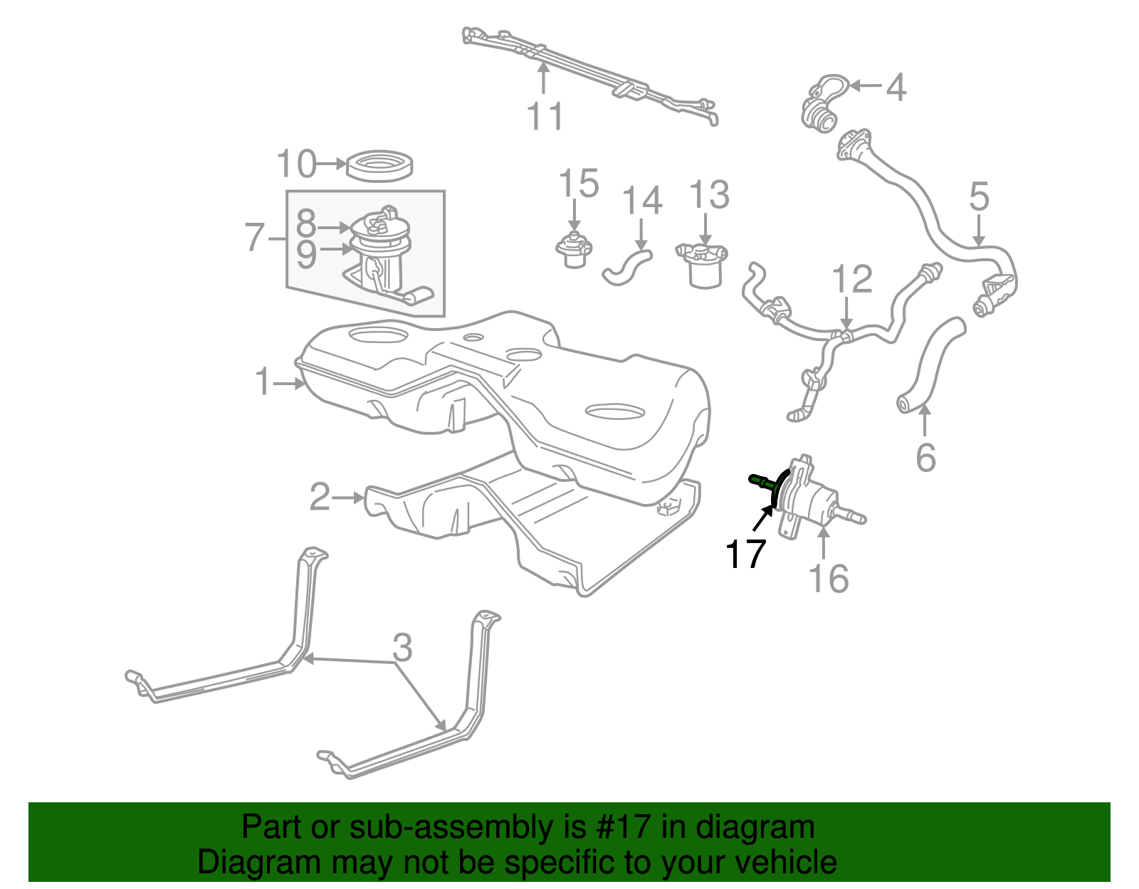 Fuel Filter Bracket - Ford (XW4Z-9180-AA)