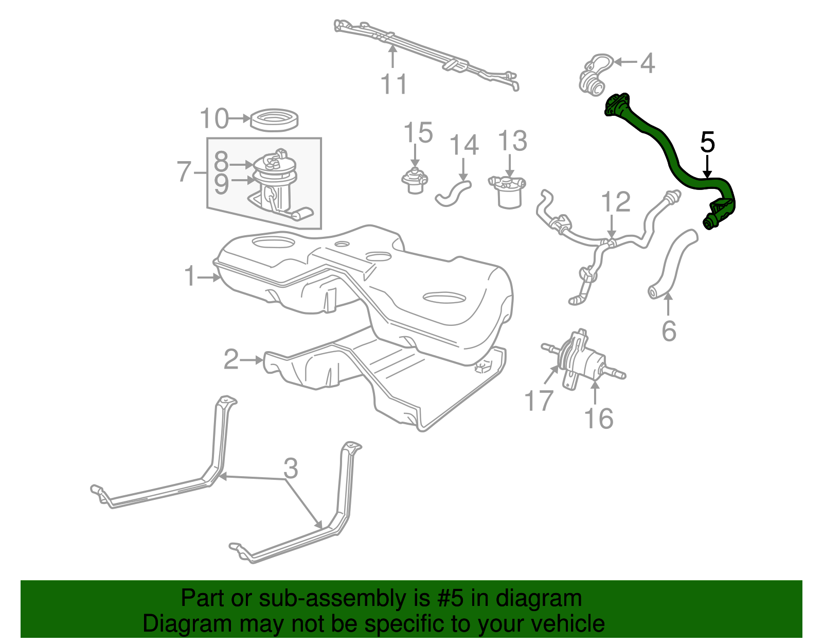 Fuel Filler Neck - Ford (XW4Z-9034-AB)