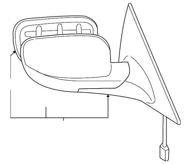 FE02-69-180G-87 - Mirror Assembly - 2004-2007 2009-2011 Mazda RX-8 