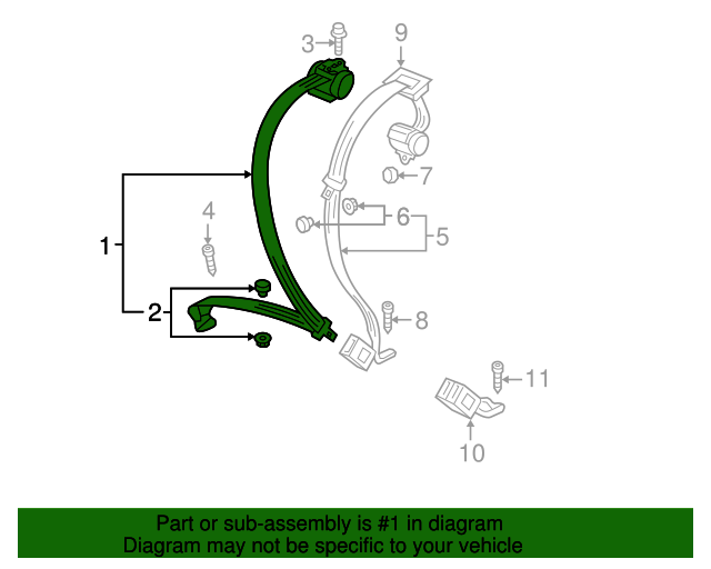 Seat Belt Lap And Shoulder Belt 1K5-857-806-F-RAA