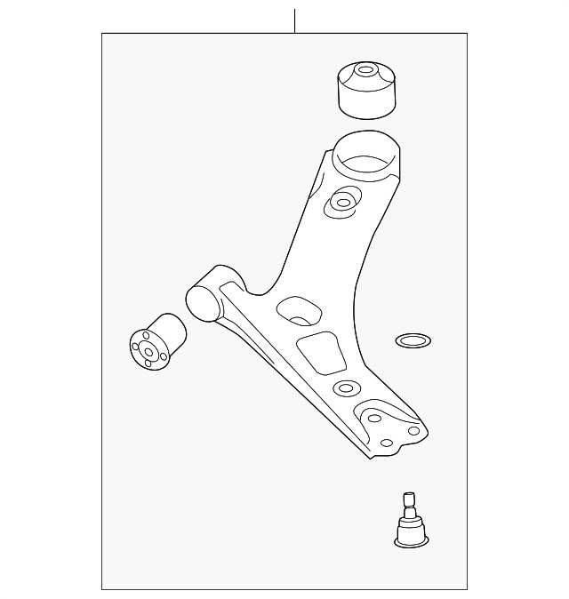 54500Q5000 Lower Control Arm 20212023 Kia Seltos Kia Auto Parts