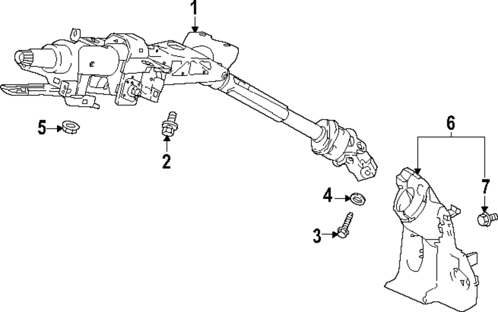 53230a Rear 53200-30A-A02 - 2023-2025 Honda Accord - Column Assembly | Genuine ...