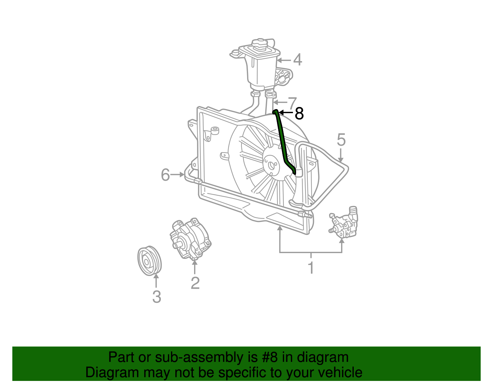 Hose - Ford (YW4Z-8C635-AB)
