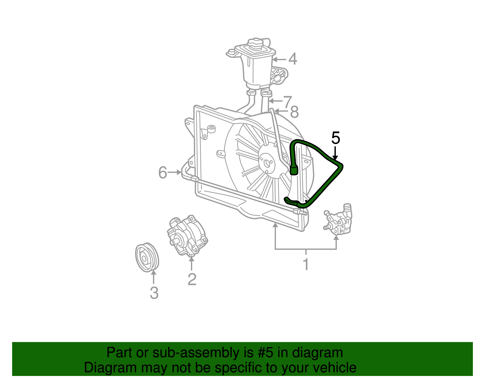 Hose - Ford (XW4Z-8C632-AA)