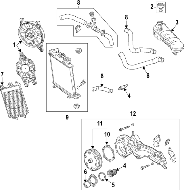 84588883 Radiator Surge Tank 2020 Chevrolet Corvette Group 1 Auto Parts