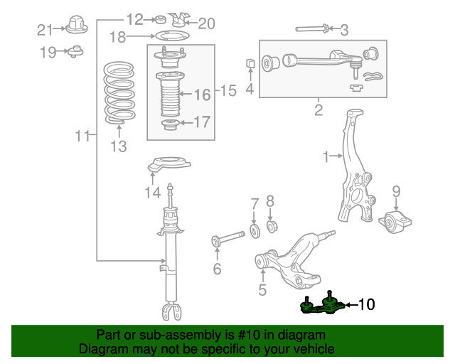 4333039865 Lower Ball Joint For 20132024 Lexus Lexus OE Parts