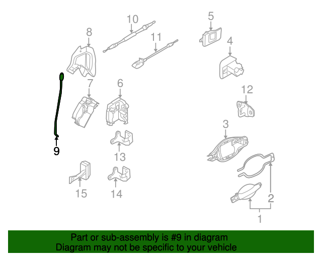 Genuine OEM Lock Rod Part ELZ000020PUY Fits 20032012 Land Rover Range