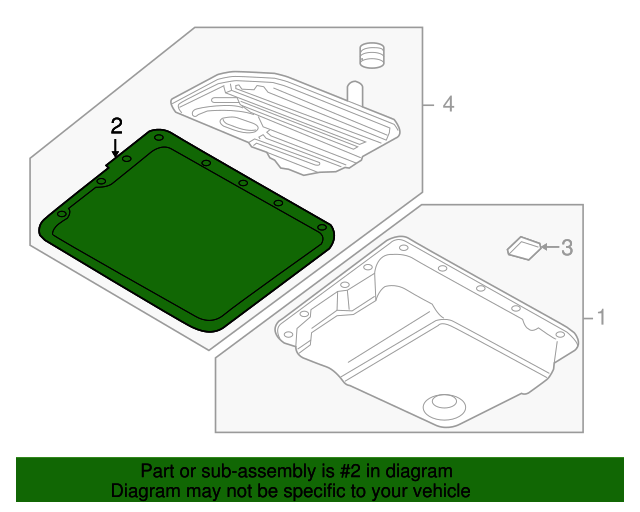 19842014 GM Automatic Transmission Fluid Pan Gasket 8654799 GM