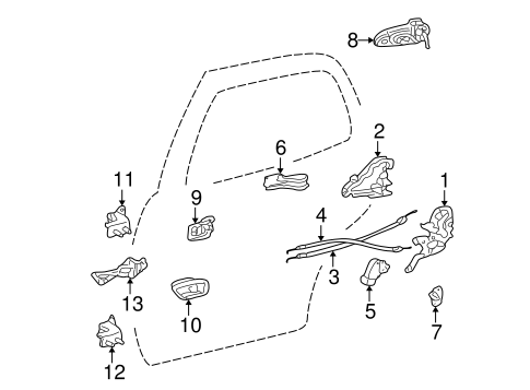 Rear Door for 2001 Toyota Sequoia #0