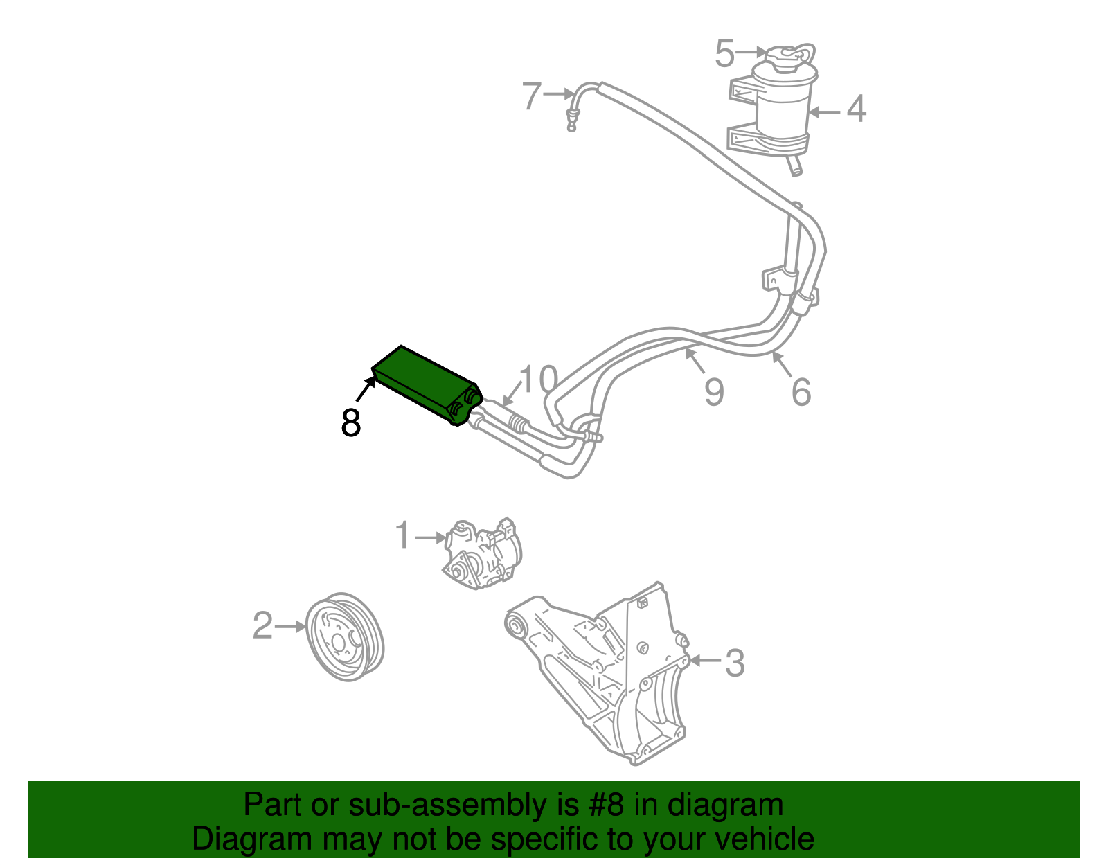 Power Steering Cooler - Ford (YL5Z-3D746-BA)