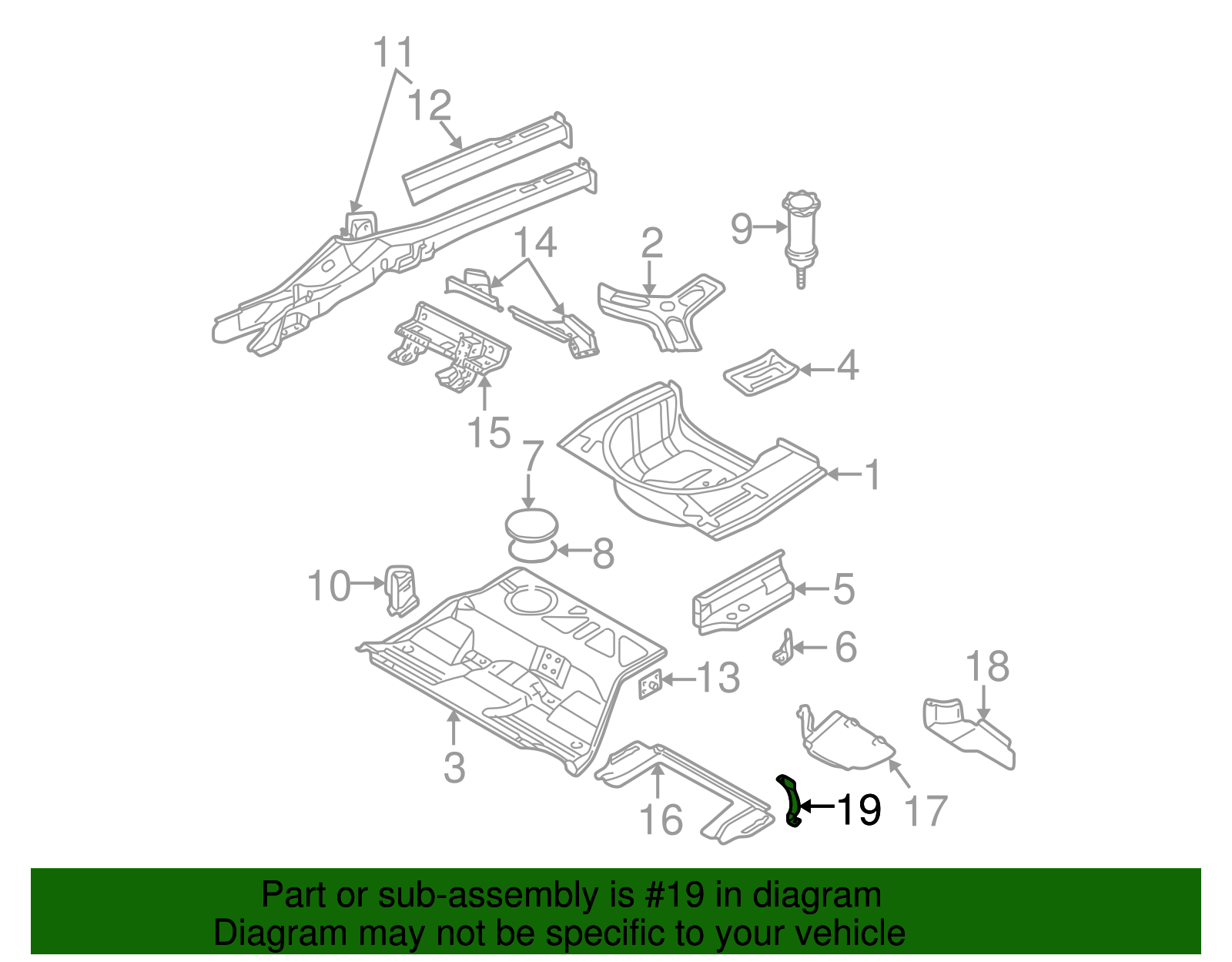 Under-Body Shield Bracket - Volkswagen (8E0-802-417)