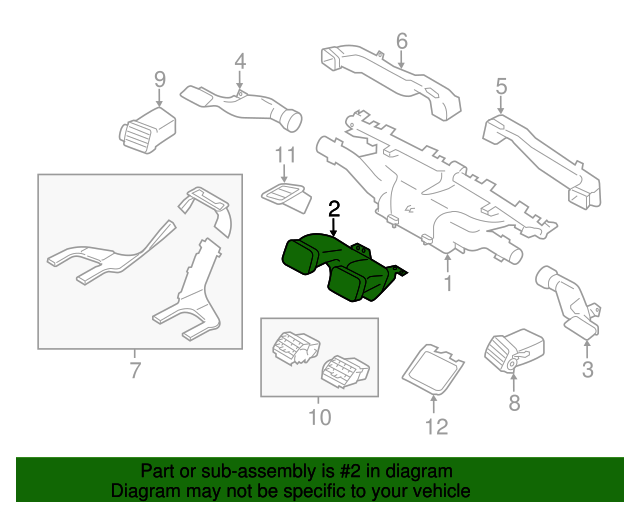 20142018 Subaru Forester Defroster Duct 66100SG020 Subaru Parts Store