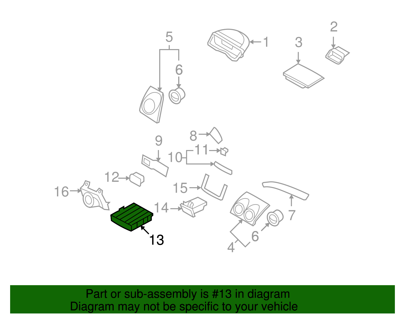 Instrument Panel Cup Holder - GM (94566248)