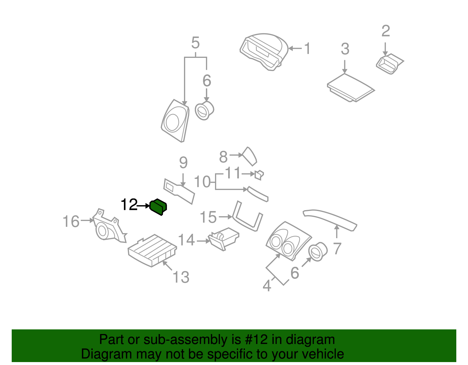 Door Mirror Remote Control Switch Opening Cover - GM (96652223)
