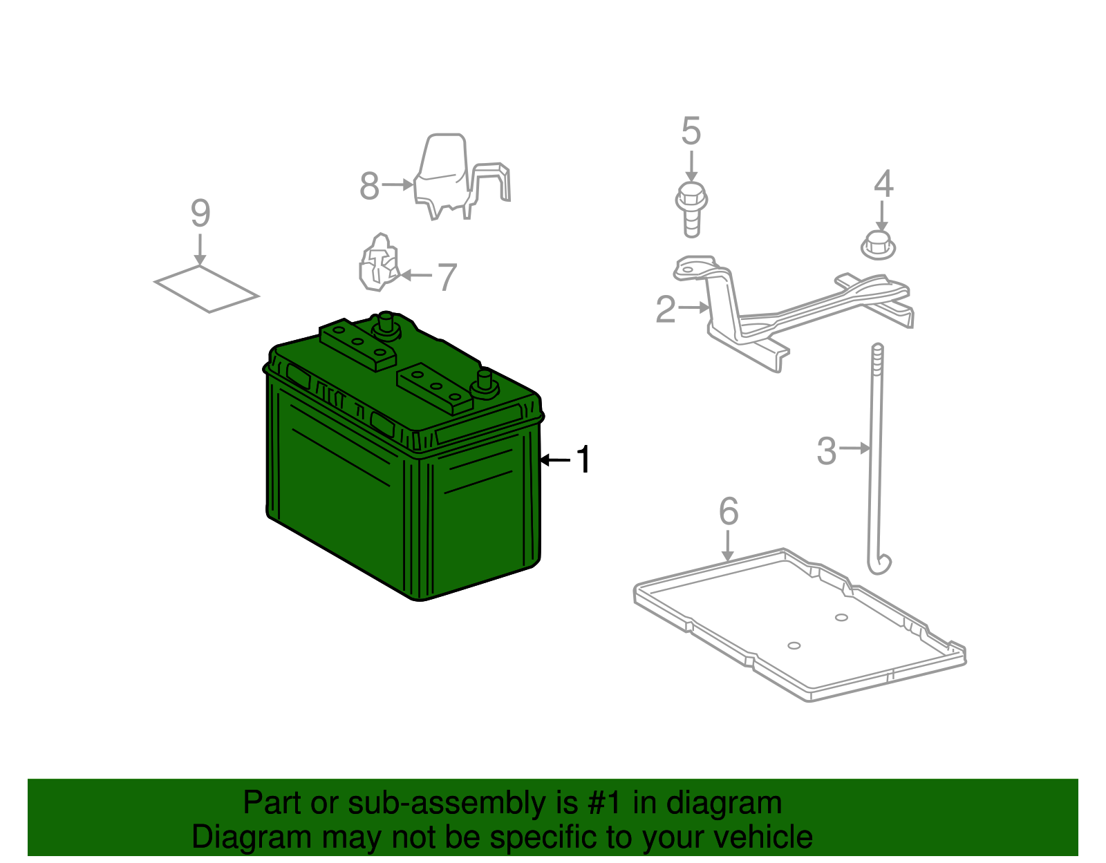 2011-2019 Toyota Highlander Vehicle Battery 28800-31293 | Camelback ...