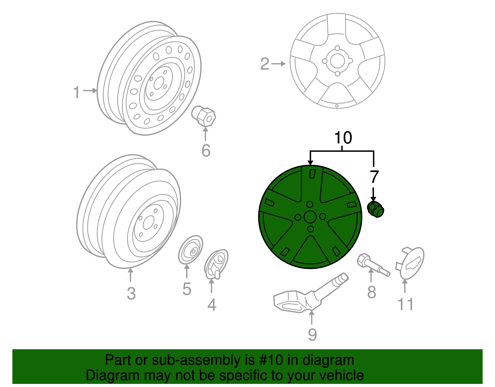 Wheel Hub Cap - GM (96653139)