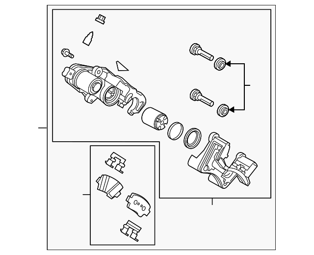 Genuine OEM Caliper Assembly Part 58210C1500 Fits 2015 Hyundai Sonata