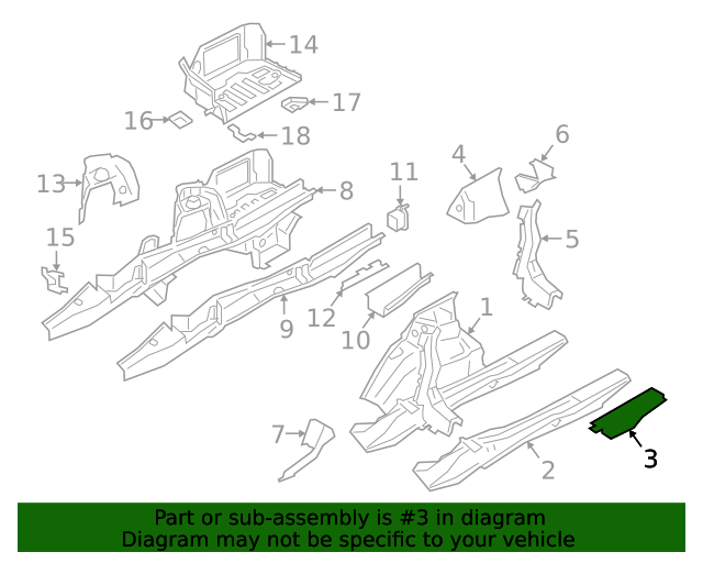 Genuine BMW 41-00-7-488-053 | Rail Section | FREE Shipping on Most ...