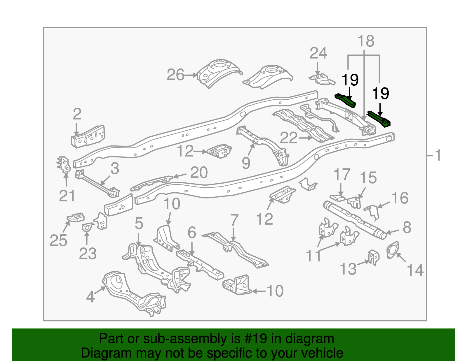Rear Cross-Member Reinforcement - Toyota (5163A-60010)