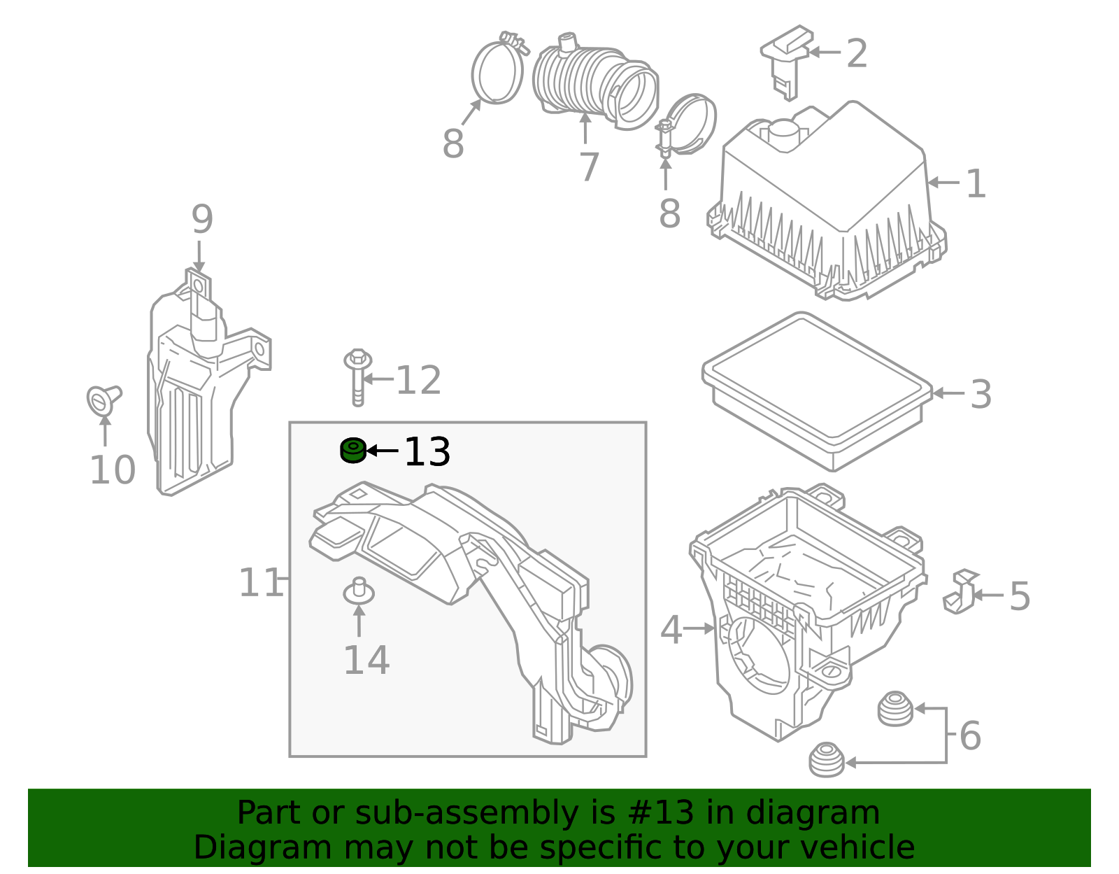 Air Inlet Duct Insulator - Toyota (90118-WB423)