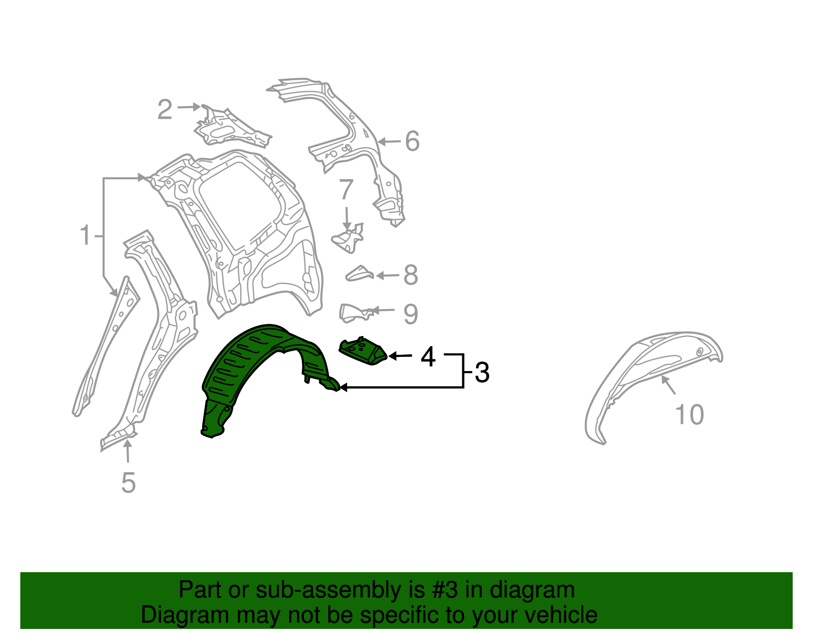 Outer Wheelhouse - Volkswagen (7L6-809-410-G)
