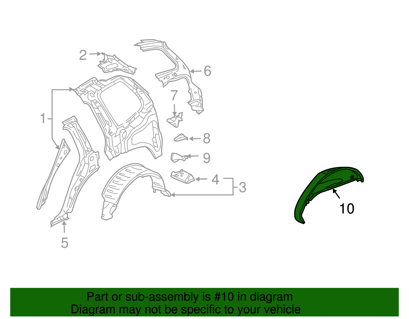 Inner Wheelhouse - Volkswagen (7L0-803-422-B)