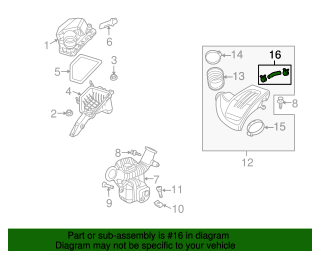 22724246 Positive Crankcase Ventilation (PCV) Hose 20052010 GM