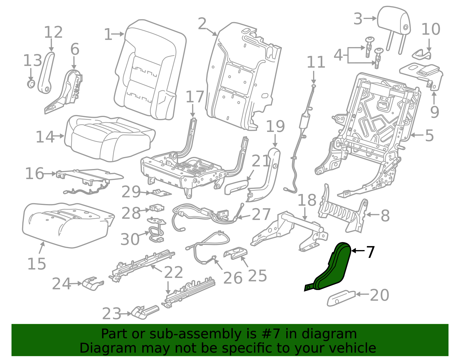 Seat Frame Side Cover - GM (84389816)