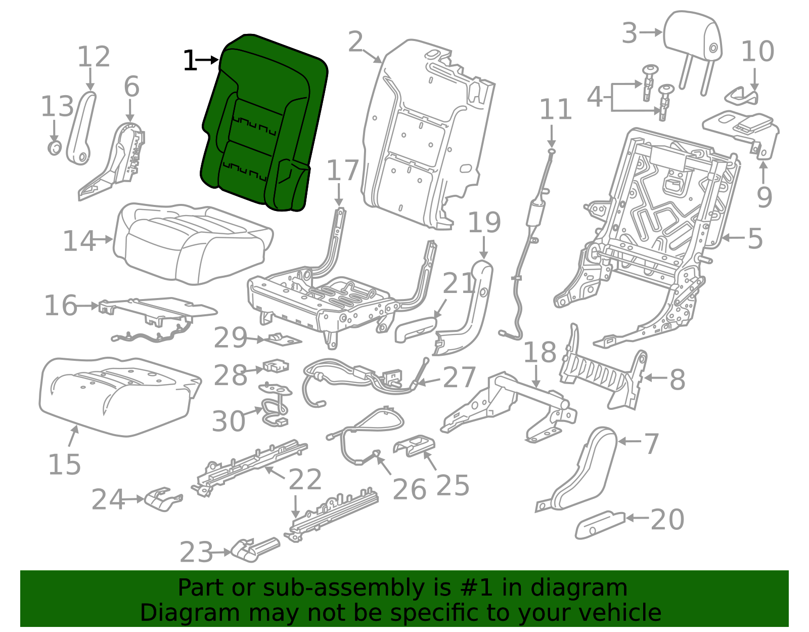 Seat Back Cover - GM (84312577)