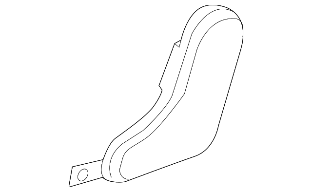 Black Rear Driver Side Seat Outer Hinge Finish Cover - GM (84389818)