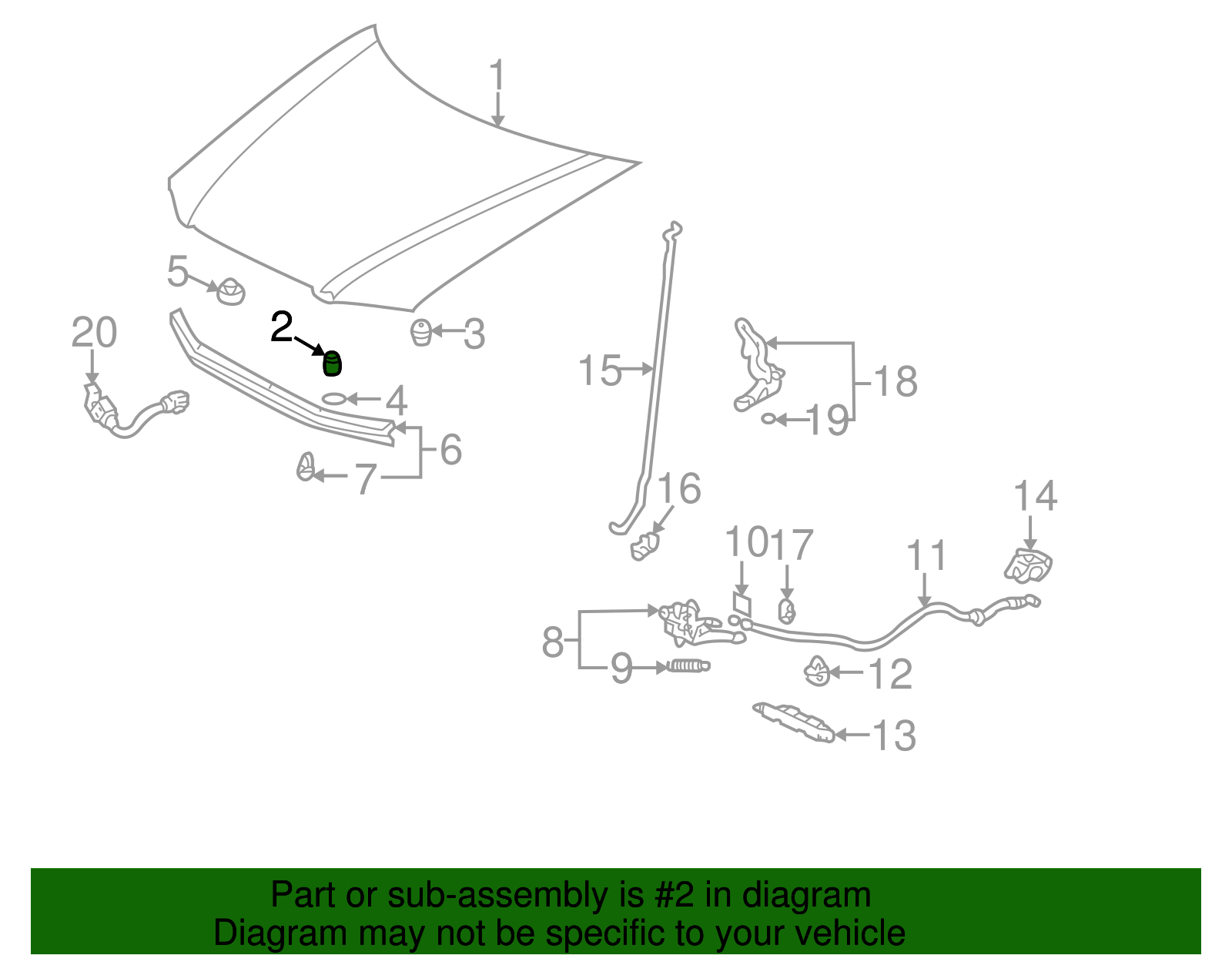 Hood Cushion - Toyota (90541-08028)