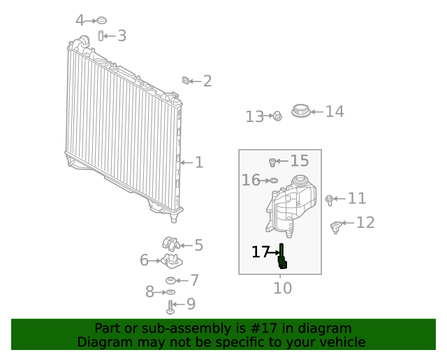 Genuine OEM Engine Coolant Level Sensor Part PCJ500030 Fits 20052023