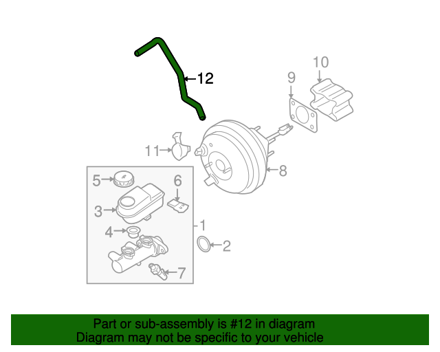 47474EA000 Vacuum Hose 20052019 Nissan Nissan OEM Parts Direct