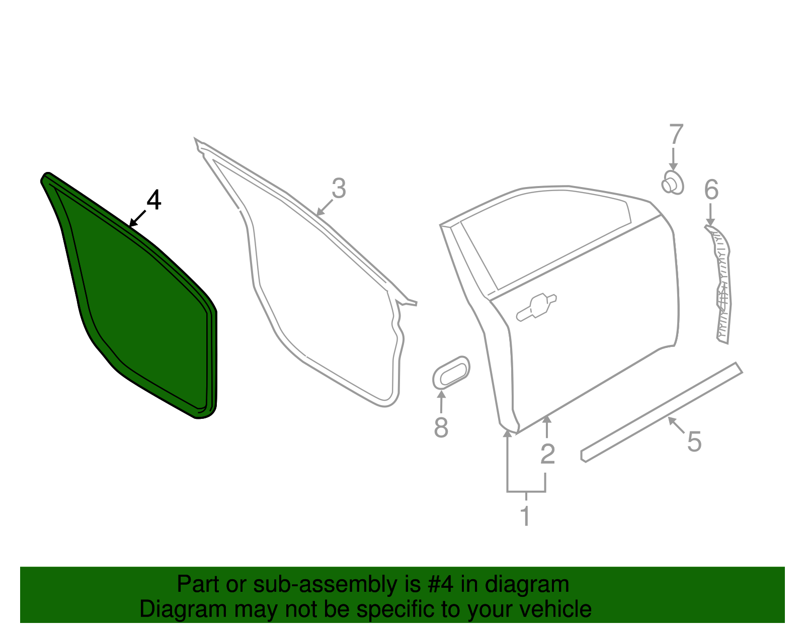 Genuine Ford AG1Z-5425556-AA Door Molding - OEM Replacement Part