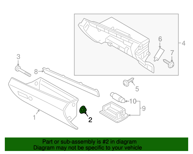20162023 Kia Glove Box Stopper 84523B1000TRY