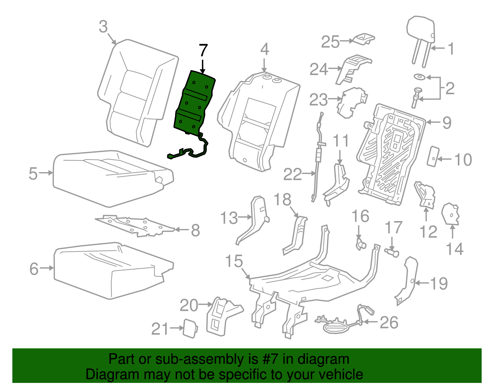 Seat Back Heater - GM (84460084)