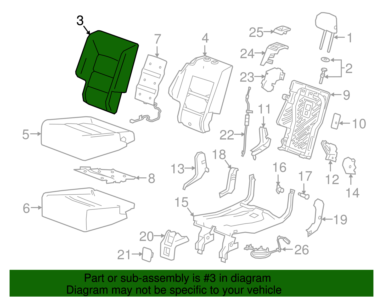 Seat Back Cover - GM (84345576)