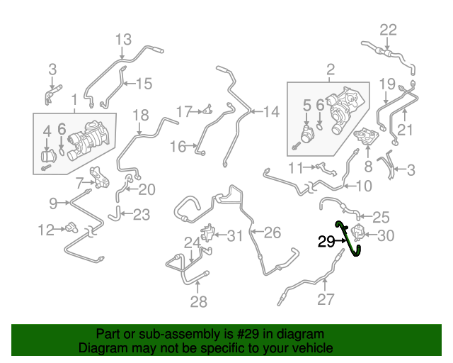 20032006 Porsche Cayenne Vacuum Hose 94811034852 Sunset Porsche Parts