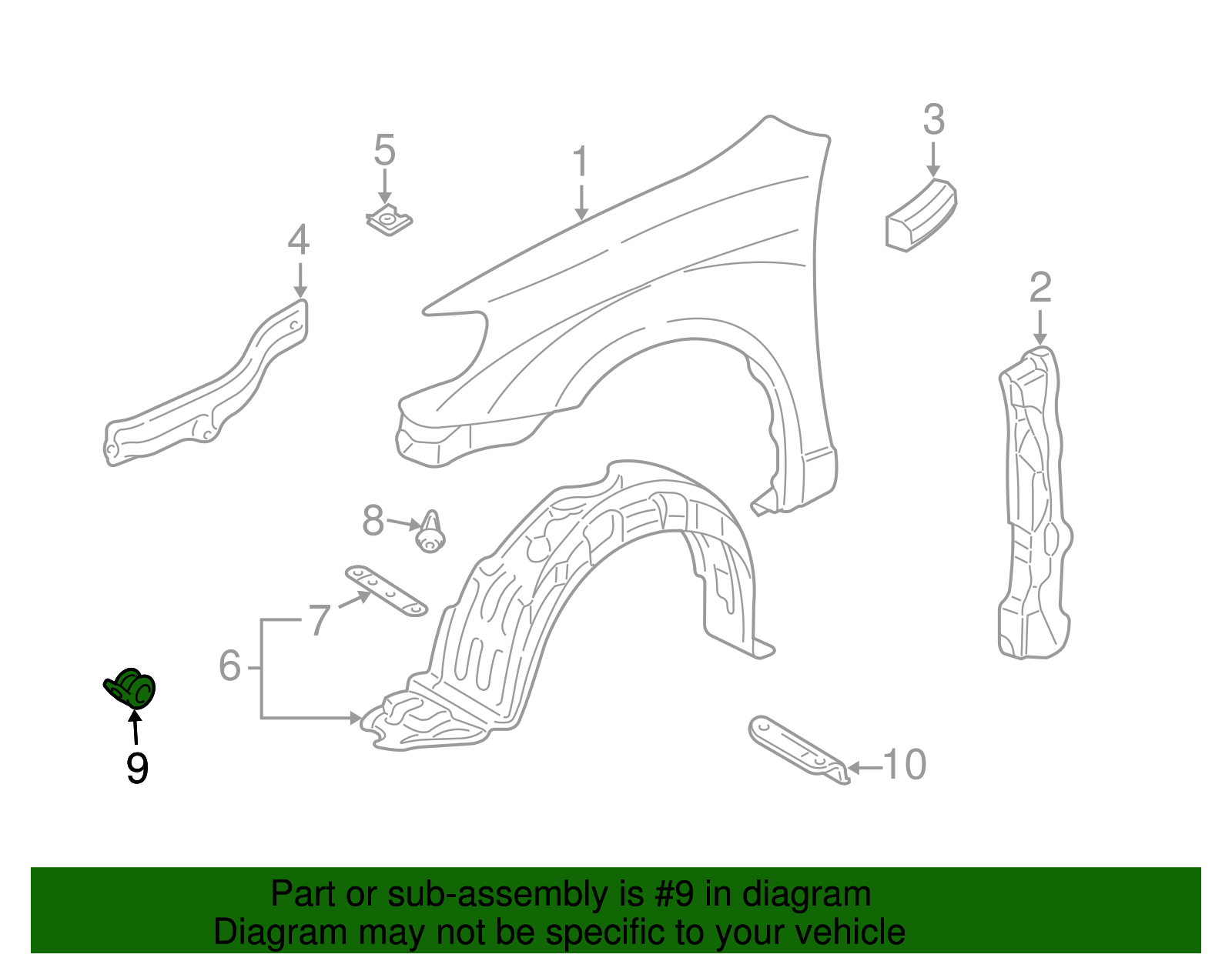 Nut, Anc(M6 Depth 19MM Fits 14MM)        *Black - GM (94854203)