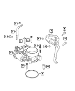 4627358AB - Fuel: Intake Manifold Strut for Chrysler: 200 | Dodge: Dart | Fiat: 500X | Jeep: Cherokee, Compass, Renegade | Ram: ProMaster City Image image