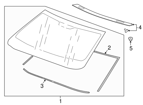 Glass - Windshield for 2016 Chevrolet Camaro | GMPartsDirect.com